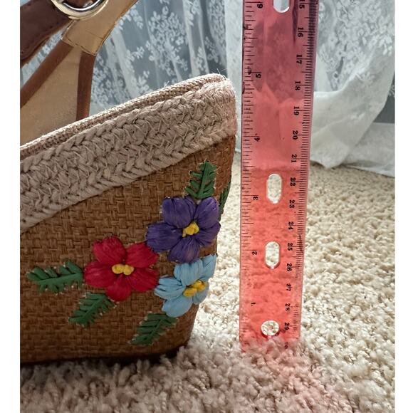 Anthropologie Poetic‎ Licence Petal Pusher Sandals Wedge Size 8 - Picture 11 of 12